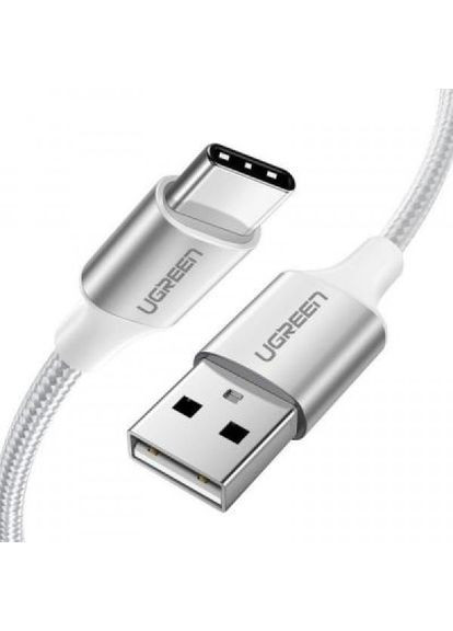 Дата кабель USB 2.0 AM to TypeC 1.0m US288 Aluminum Braid White (60131) Ugreen usb 2.0 am to type-c 1.0m us288 aluminum braid whi (268143314)