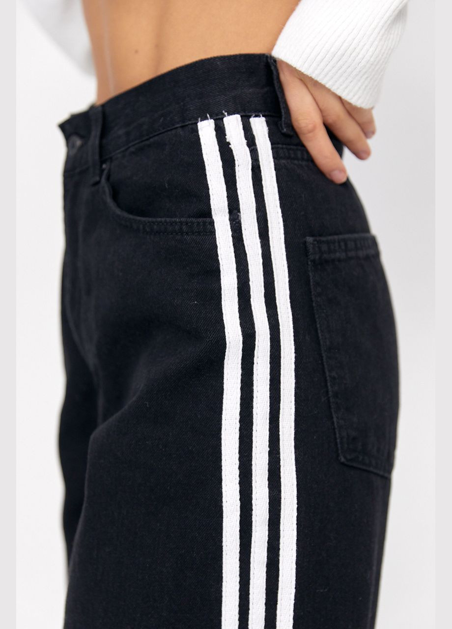 Жіночі джинси Baggy з лампасами Lurex - (312383295)