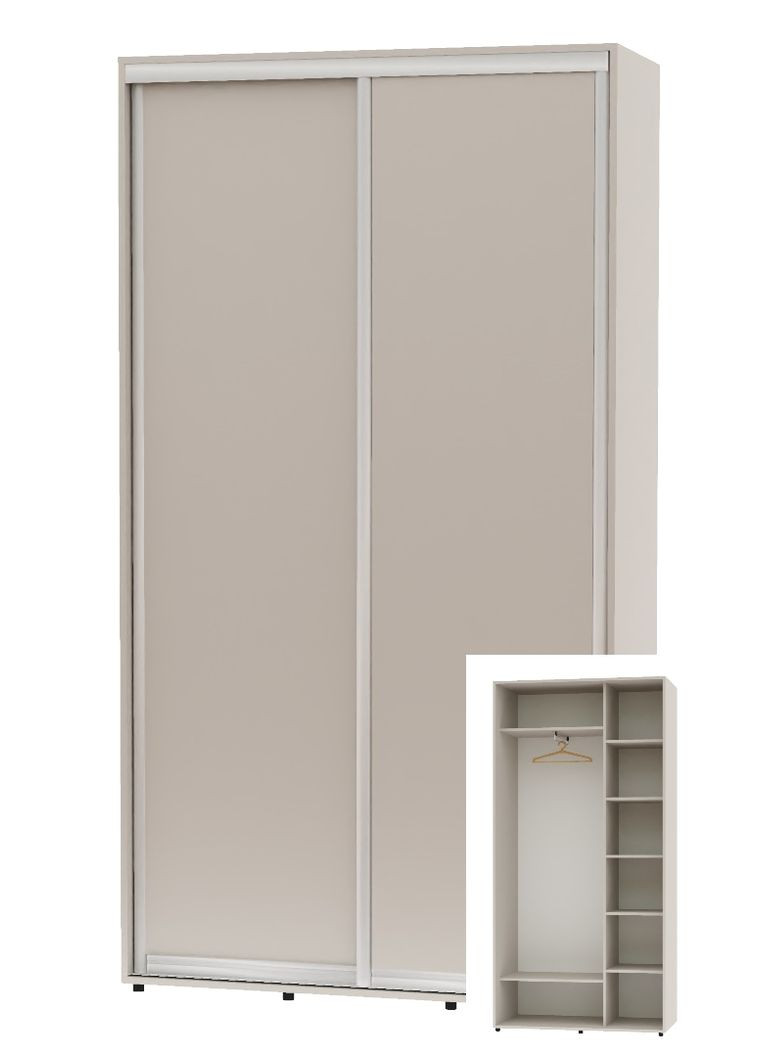 Шафа-купе дводверна 110*45*220 Кашемір 2 двері ДСП Алекса (360476736)