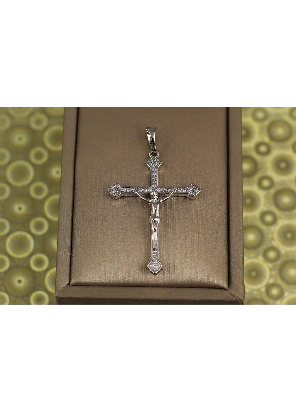 Хрестик розп'яття з ромбами на кінцях 3,6 см сріблястий love-shopping Xuping Jewelry (354657788)