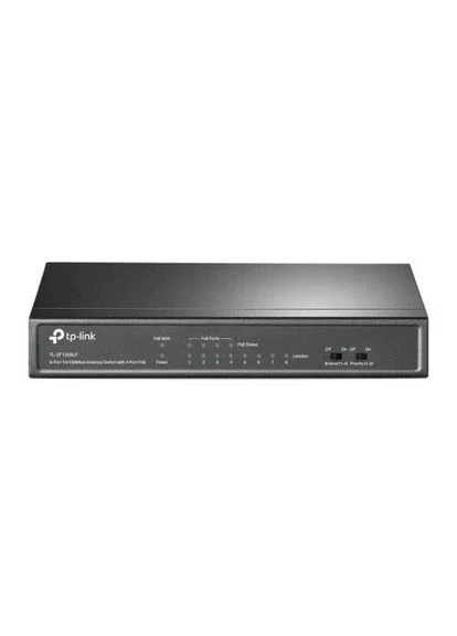 Коммутатор TL-SF1008LP, 8-портовый, 10/100 Мбит/с, 4xPoE +, IEEE 802.3af/at TL-SF1008LP TP-Link (395343285)