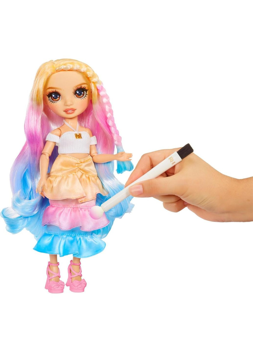 Лялька Watercolor and Create Tie Dye Brown Eyes Розфарбуй і створи сам Карі очі (507598) Rainbow High (342753860)