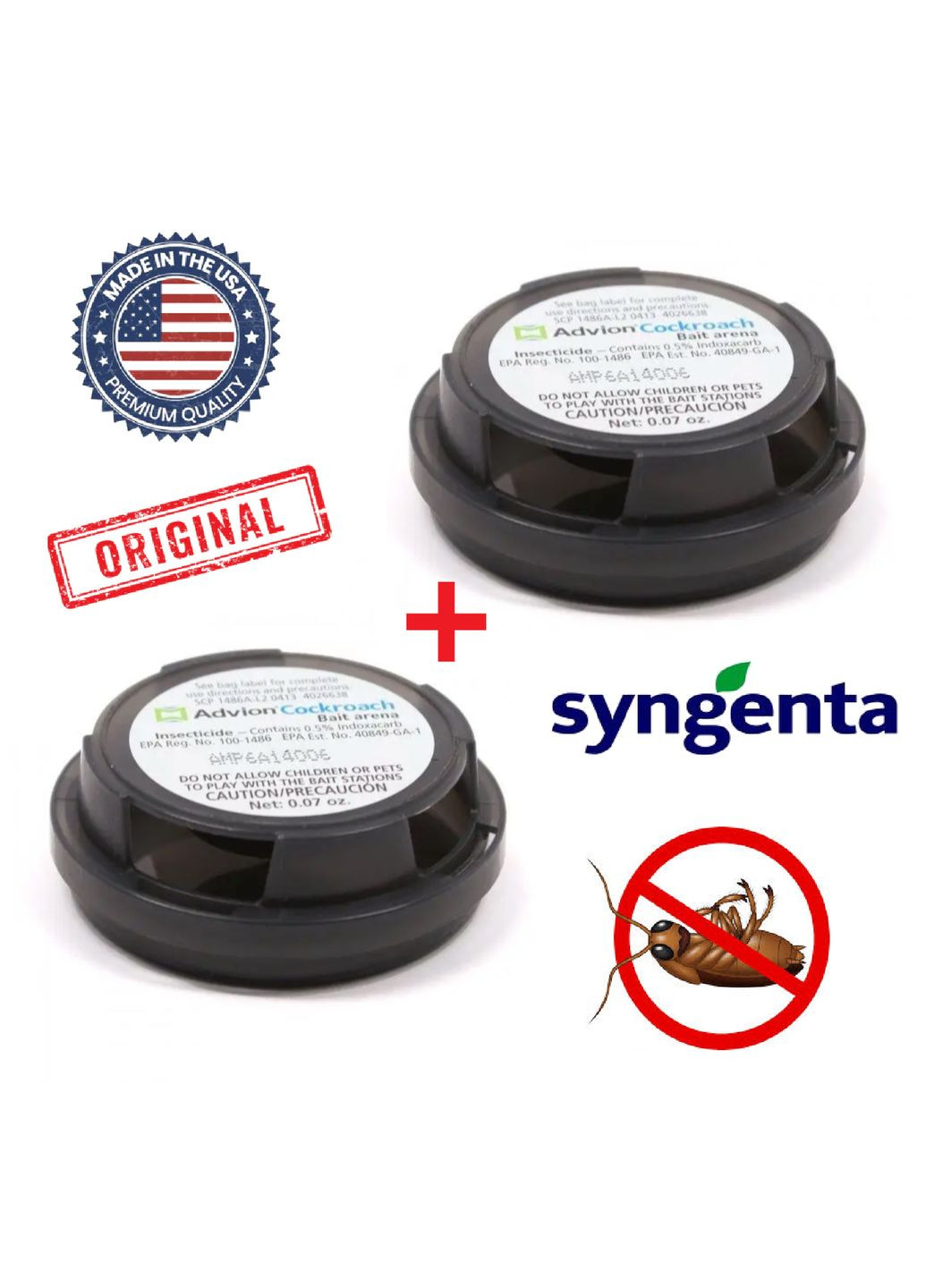 Засіб від тарганів Advion Cockroach гель комплект пастка 2 шт по 2 грам Syngenta (362712233)