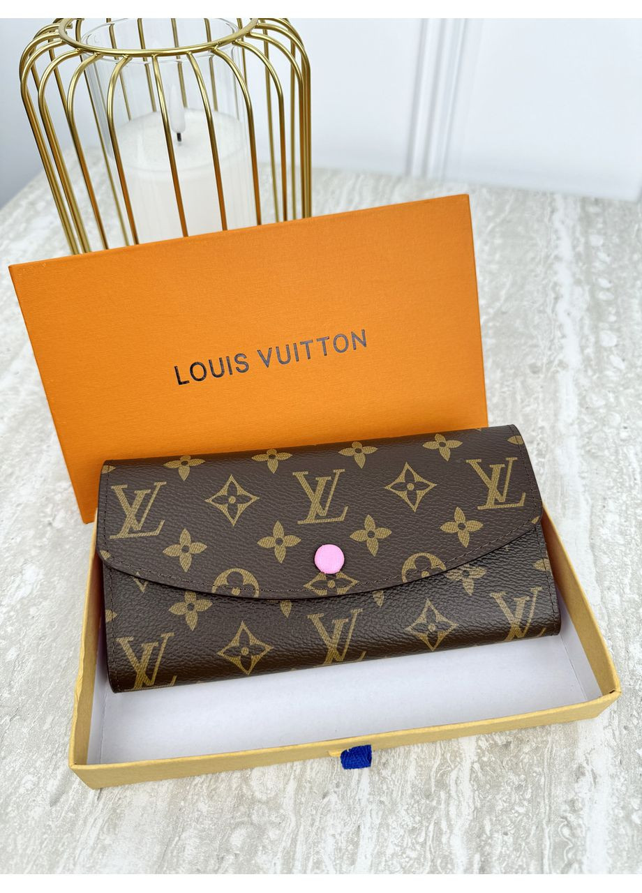 Женский кошелеккоричневый+ розовый большой конверт No Brand (369935602)