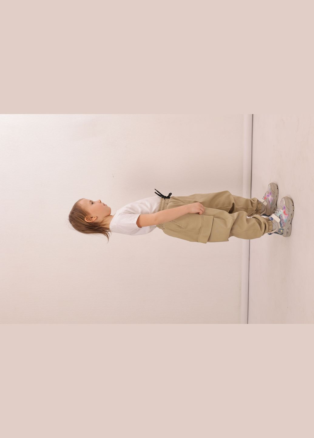 Штани дитячі на дівчинку весняно-літні Polin Line джогери (324271088)