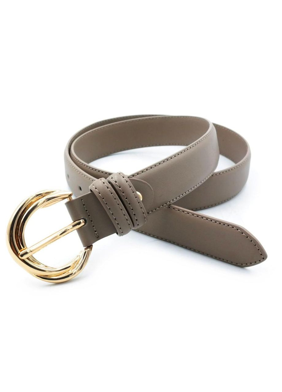 Жіночий шкіряний ремінь 2,8 х 105 см Темна пудра Weatro (302316956)