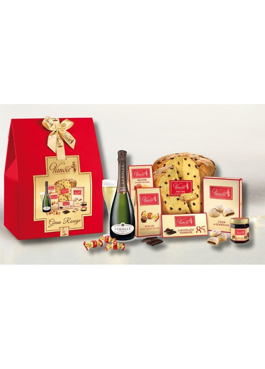Набор Подарок Новогодний Итальянская продукция Gran Rouge Christmas Box Red Вануа Гран Руж для Ужина 7шт Бокс 2600г Vanoir (367623415)