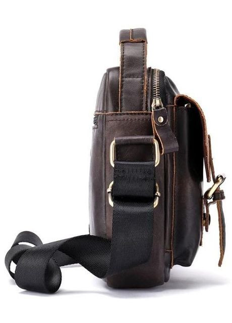 Сумка планшет через плече чоловіча з натуральної шкіри маленька Коричневий 37588 Vintage (352691002)