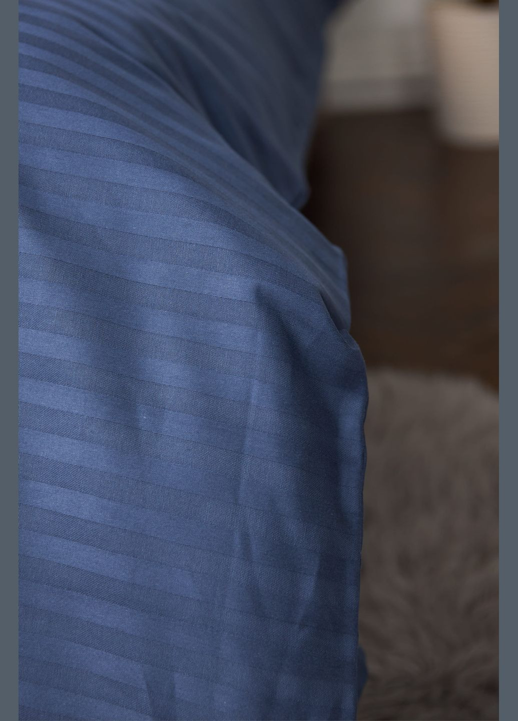 Комплект постельного белья Детский 110х140 наволочки 2х40х60 Delfi Blue Satin Stripe (MS-830000173) Moon&Star DelfiBlue (293173172)
