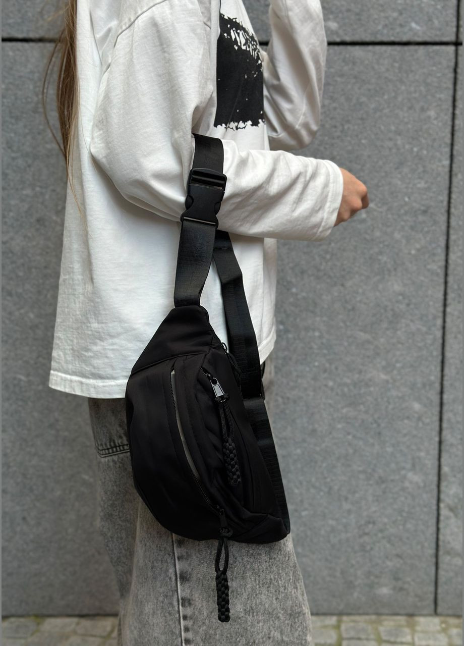 Бананка черная 7533/102 поясная сумка через плечо No Brand (303606060)