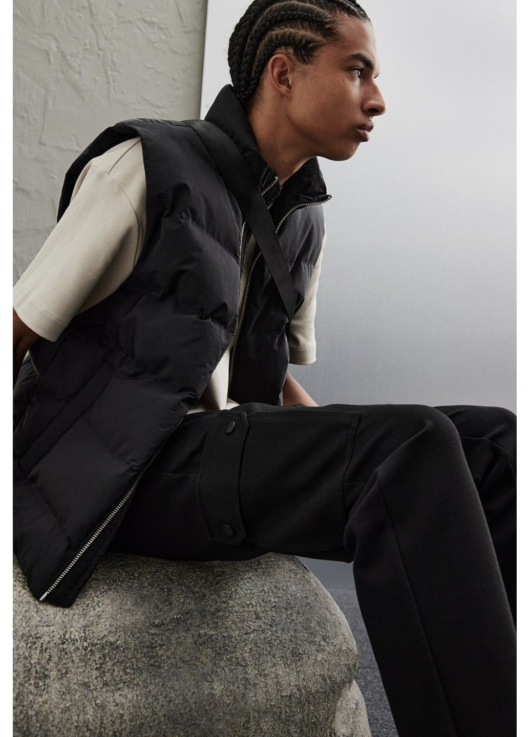 Черные повседневный демисезонные брюки H&M