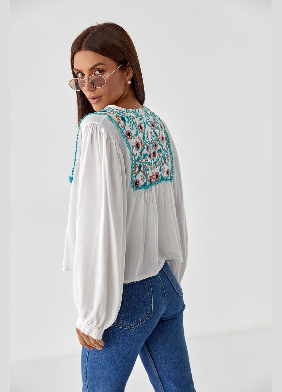 Жіноча блуза-накидка з вишивкою Liton (282475957)