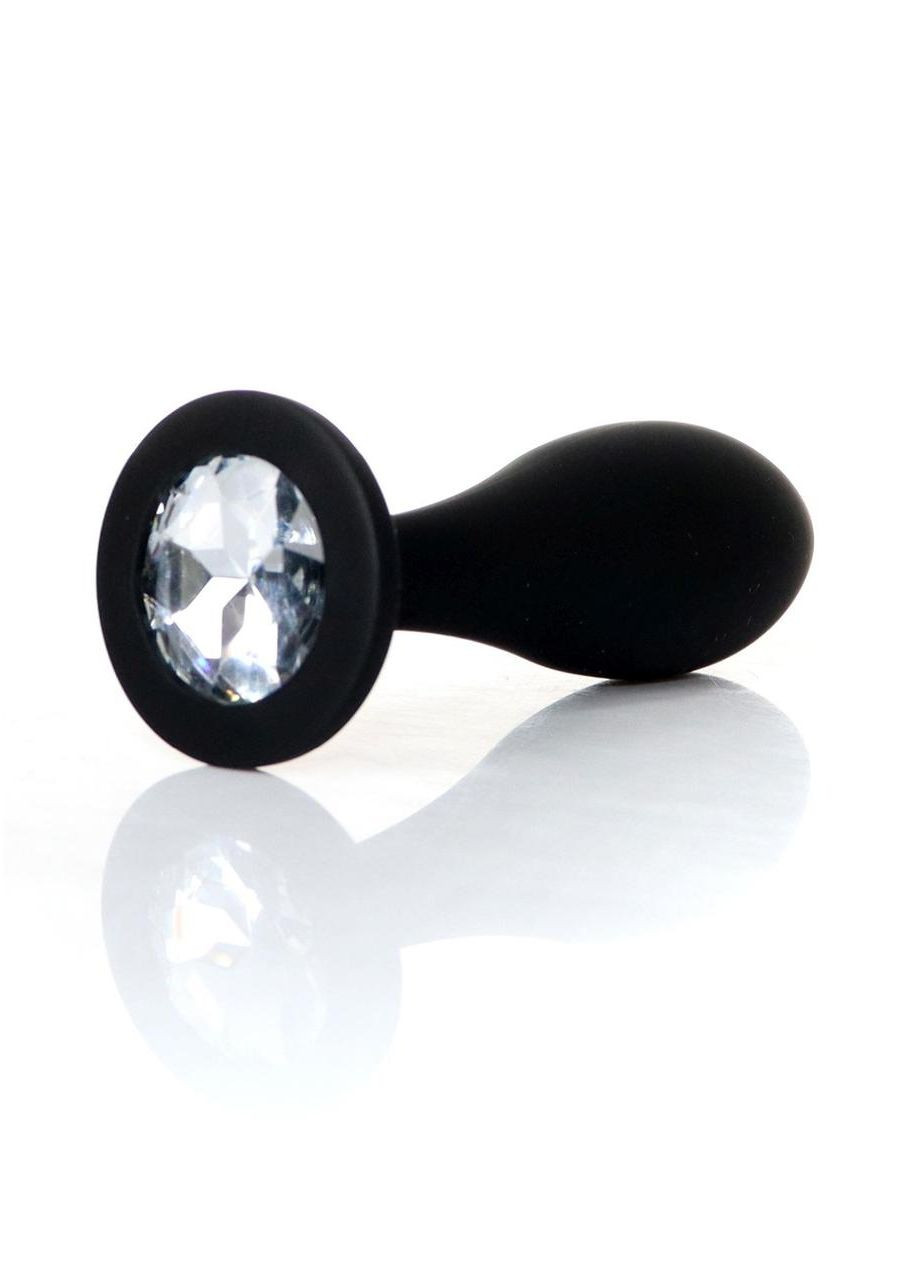 Анальная пробка - Jewellery Silicone Black Plug M Clear Drive No Brand (322400192)