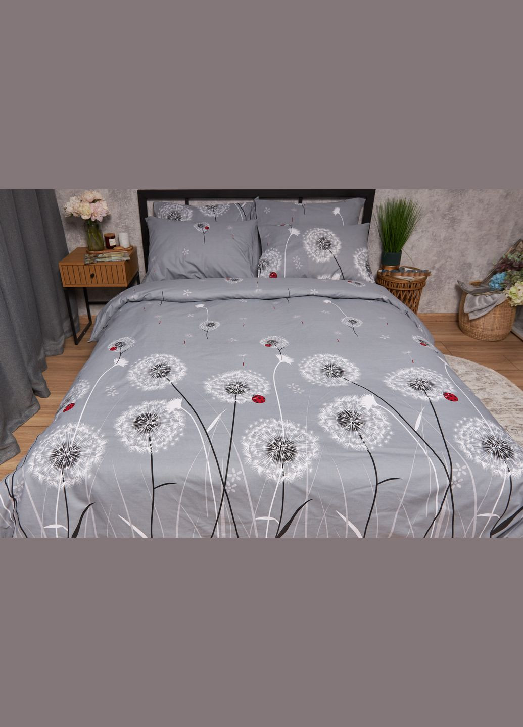 Комплект постельного белья Бязь Gold Люкс «» семейный 160х220х2 наволочки 4х70х70 (MS-820005459) Moon&Star Ladybug (296909698)