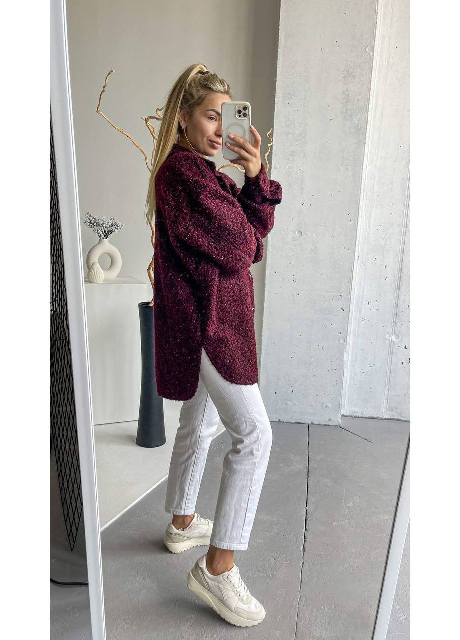 Бордовая рубашка Nositi с длинным рукавом