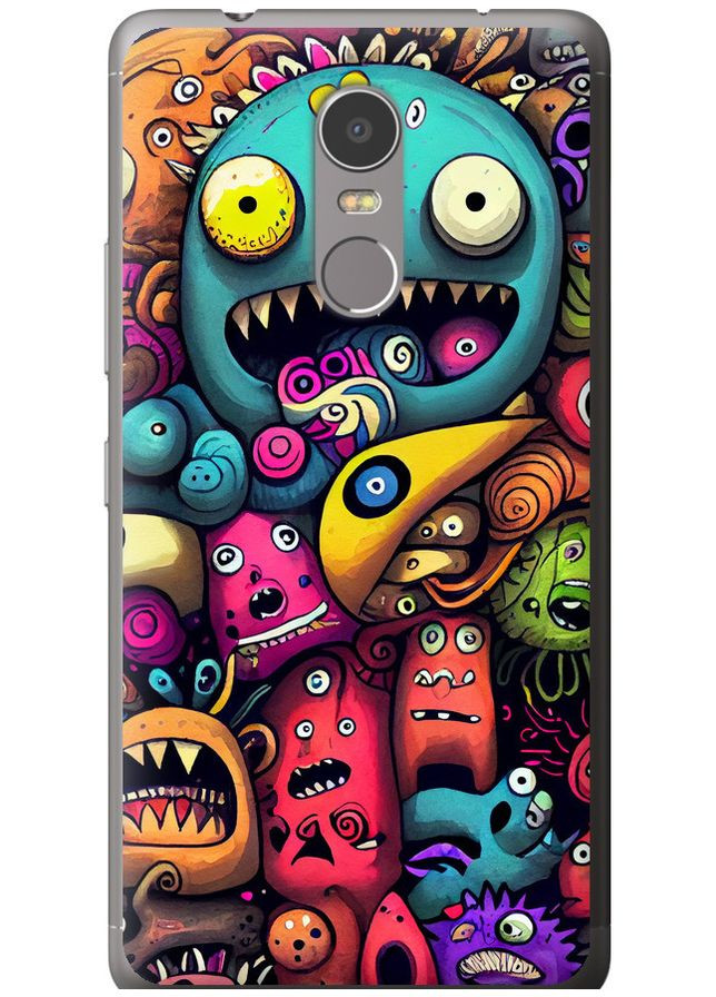 2D пластиковый чехол 'Cмешные монстры' для Endorphone Lenovo K6 Note (302393296)