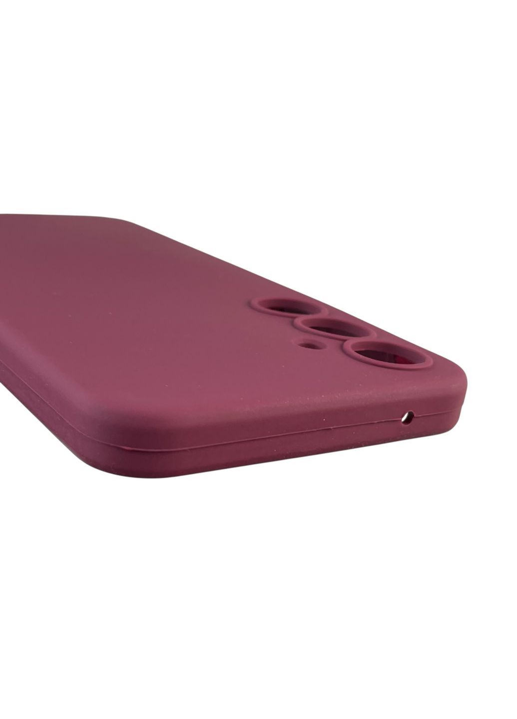 Чохол для Galaxy A55 5G (SM-A556B) силіконовий з мікрофіброю нековзний на самсунг а55 5г бордовий Samsung (366390209)