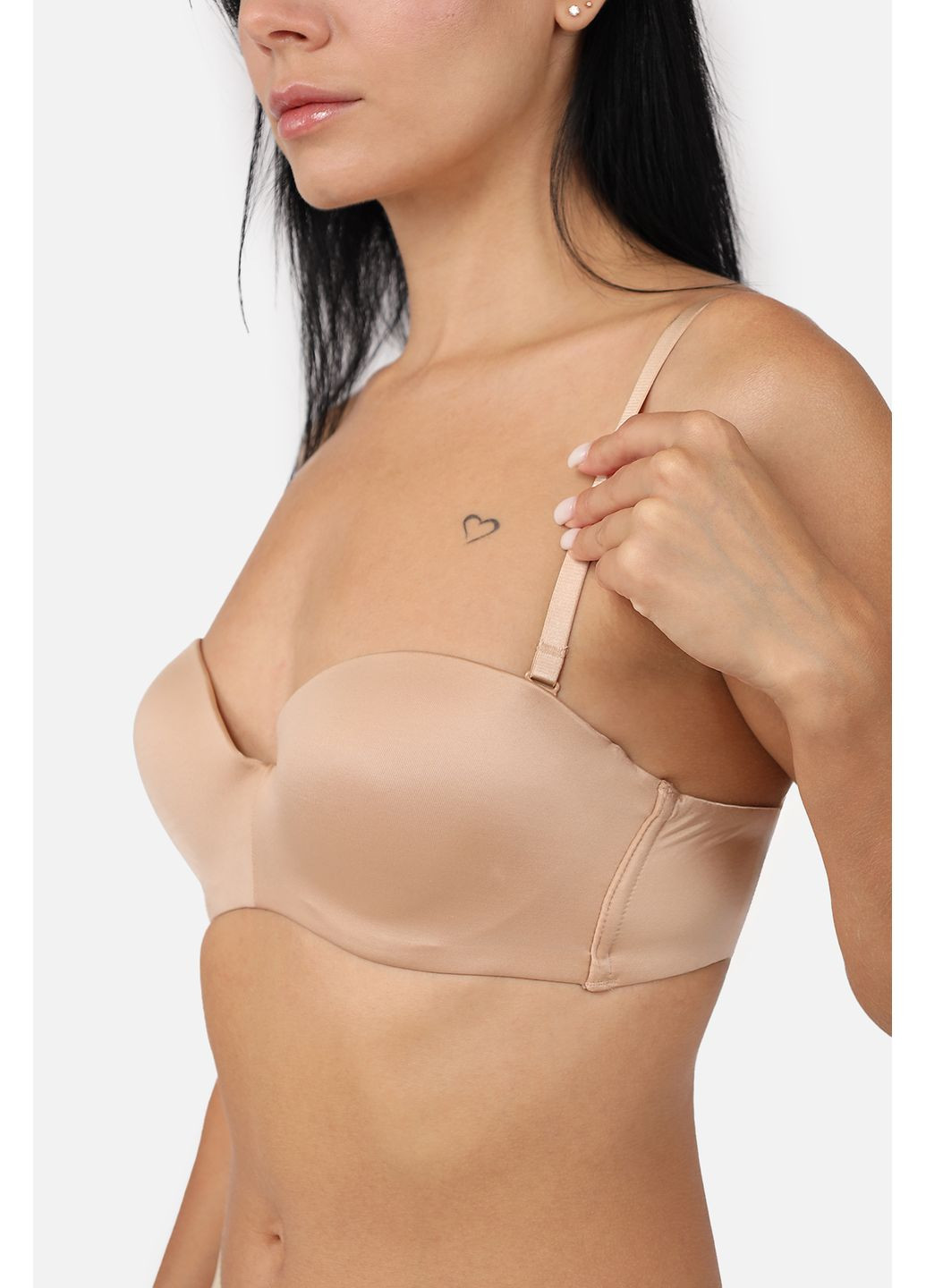 Бежевый бюстгальтер балконет женский цвет бежевый cb-00278909 No Brand полиэстер