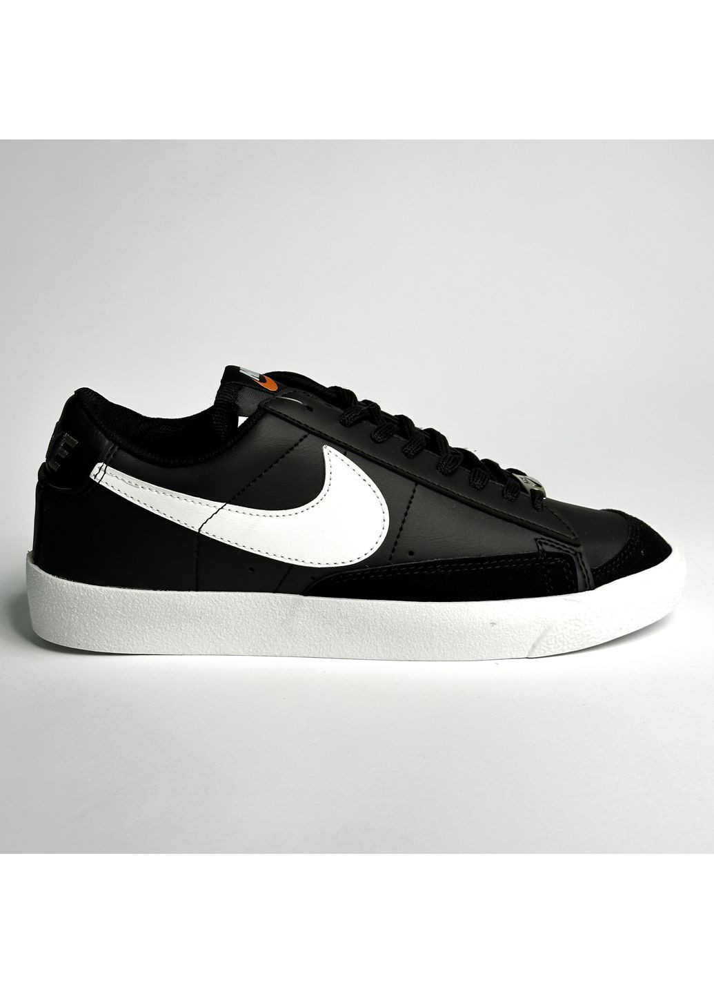 Чорні Осінні кросівки чоловічі nike blazer low black / white найк блейзер No Brand