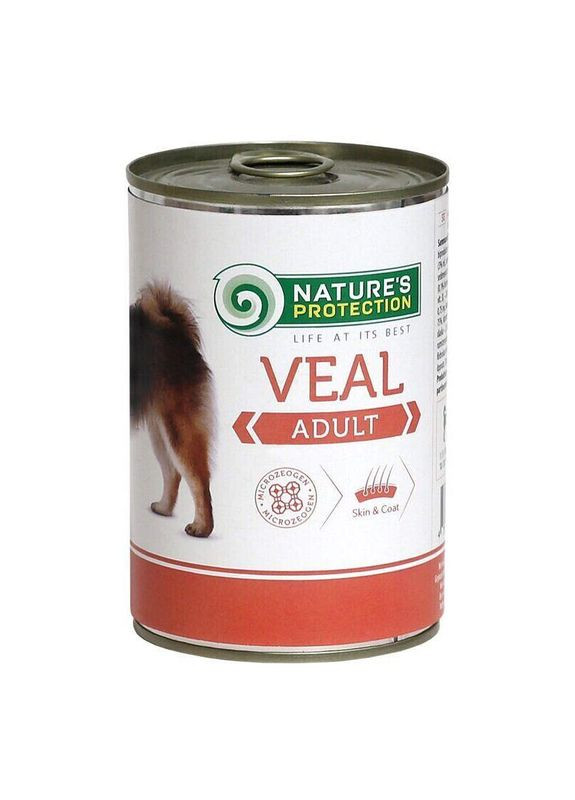 Adult Veal – Консервований корм з м'ясом телятини для дорослих собак всіх порід - 800 г Nature's Protection (327215472)