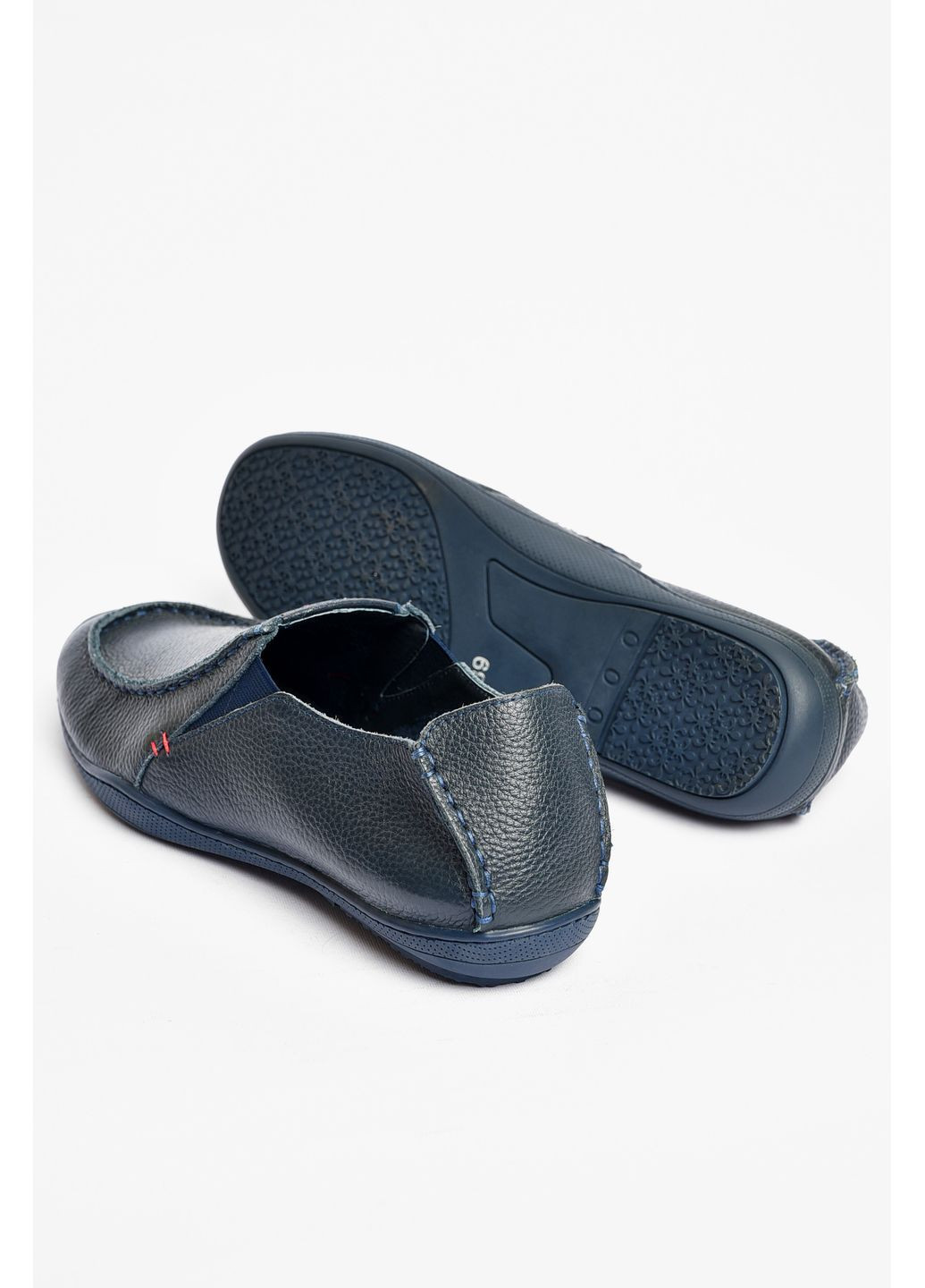 Синие кэжуал туфли мужские синего цвета Let's Shop без шнурков