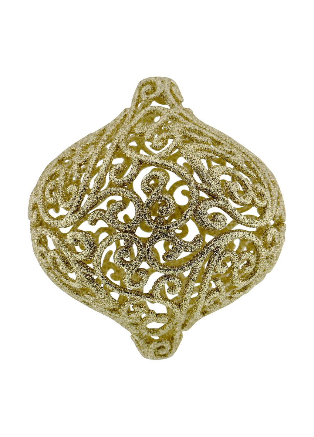 Ялинкова прикраса Ажурна дзиґа велика білий 10х10х10,5 см MIS LT (365627138)