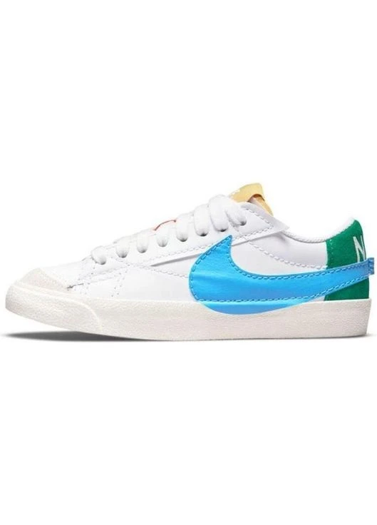 Кросівки жіночі W BLAZER LOW 77 біло-синьо-зелені DQ1470-100 Nike JUMBO білі (397083303)