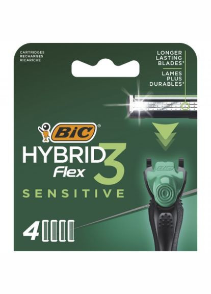 Леза Bic flex 3 hybrid sensitive 4 шт. (268142588)