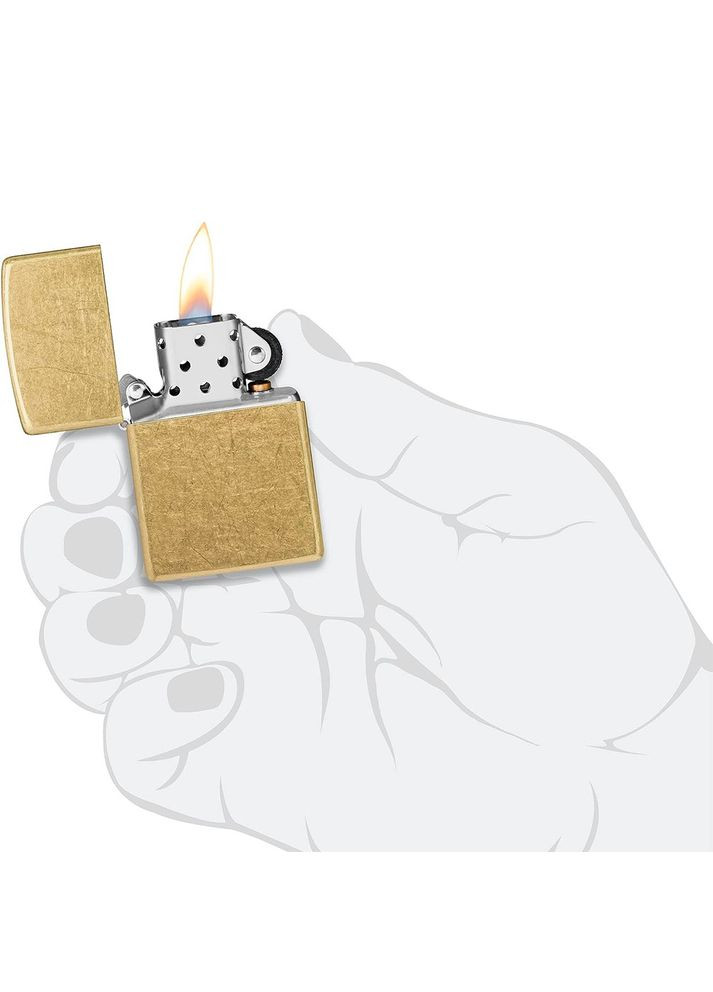 Комплект Зажигалка Regular Street Brass 48267 + Подарочная упаковка + Бензин + Кремни Zippo (322873021)