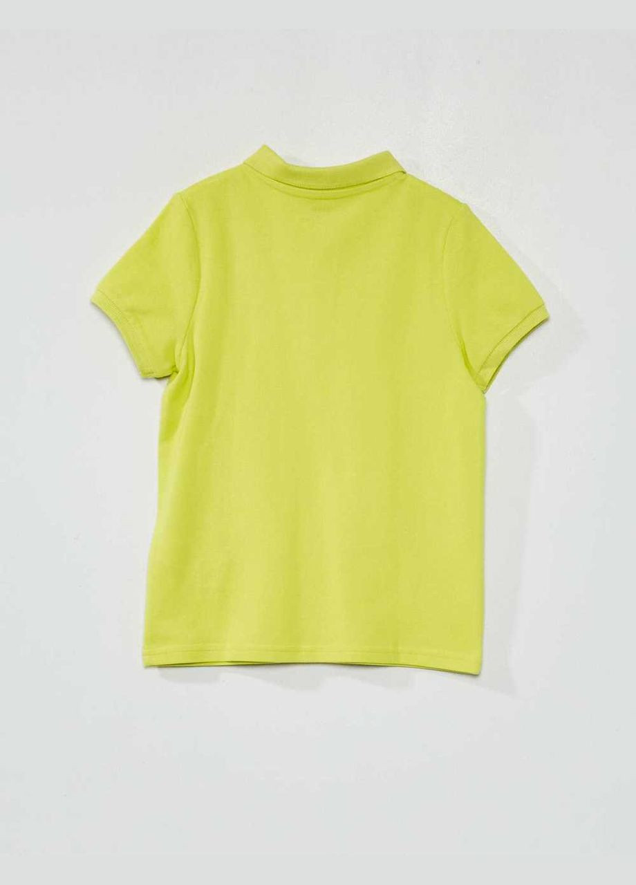 Салатовая детская футболка-поло лето,салатовый, для мальчика Kiabi