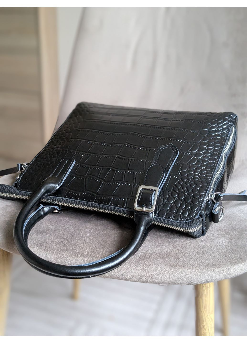 Кожаная сумка с фактурой рептилии Vishnya (362235925)