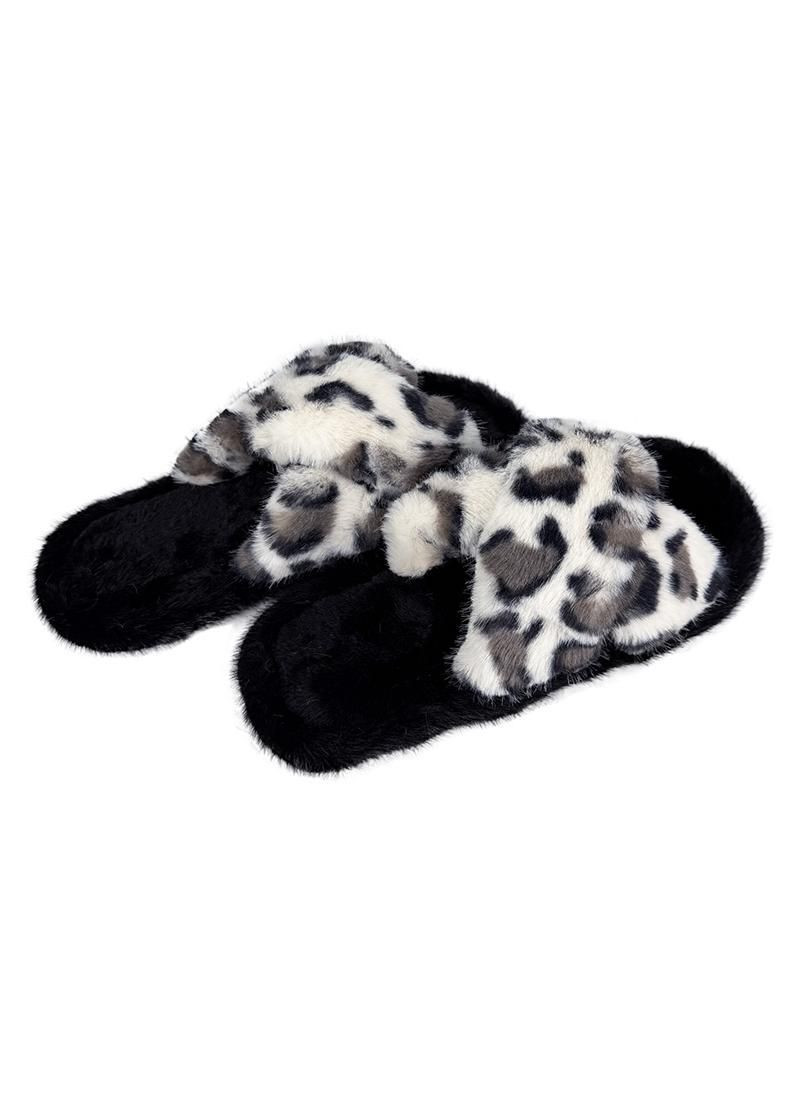 Белые домашние тапочки женские пушистые белые 80142-2 Sanlin