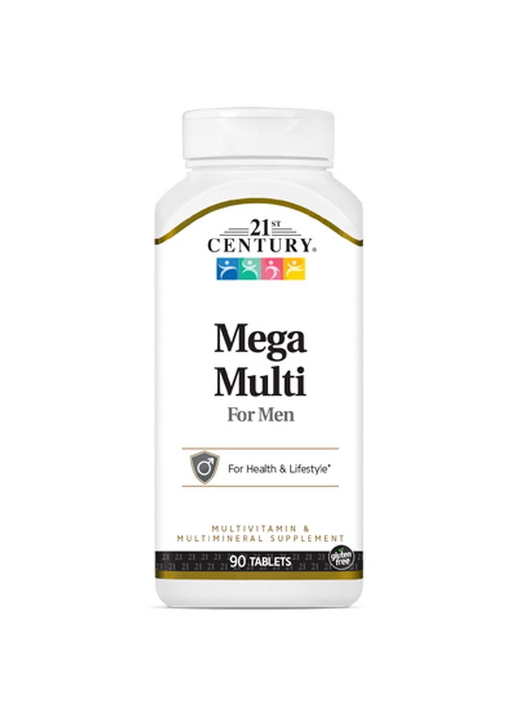 Вітаміни та мінерали Mega Multi for Men, 90 таблеток 21st Century (293415987)