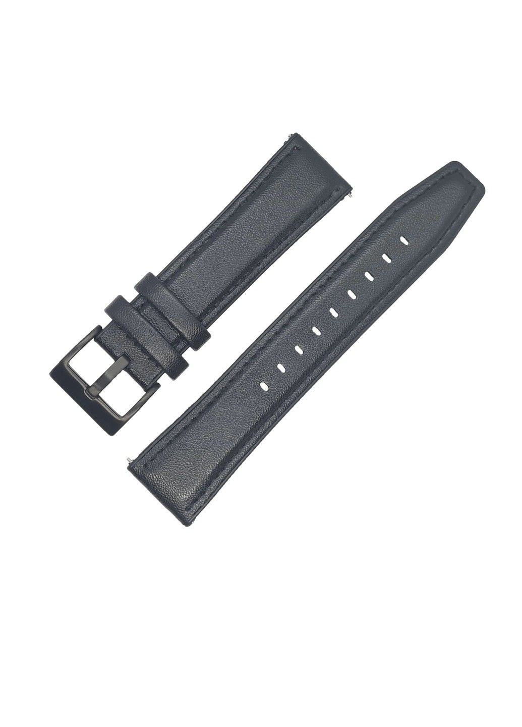 Комбинированный кожаный ремешок и каучук черный Hybrid (DHD-007) Mustang (322615565)