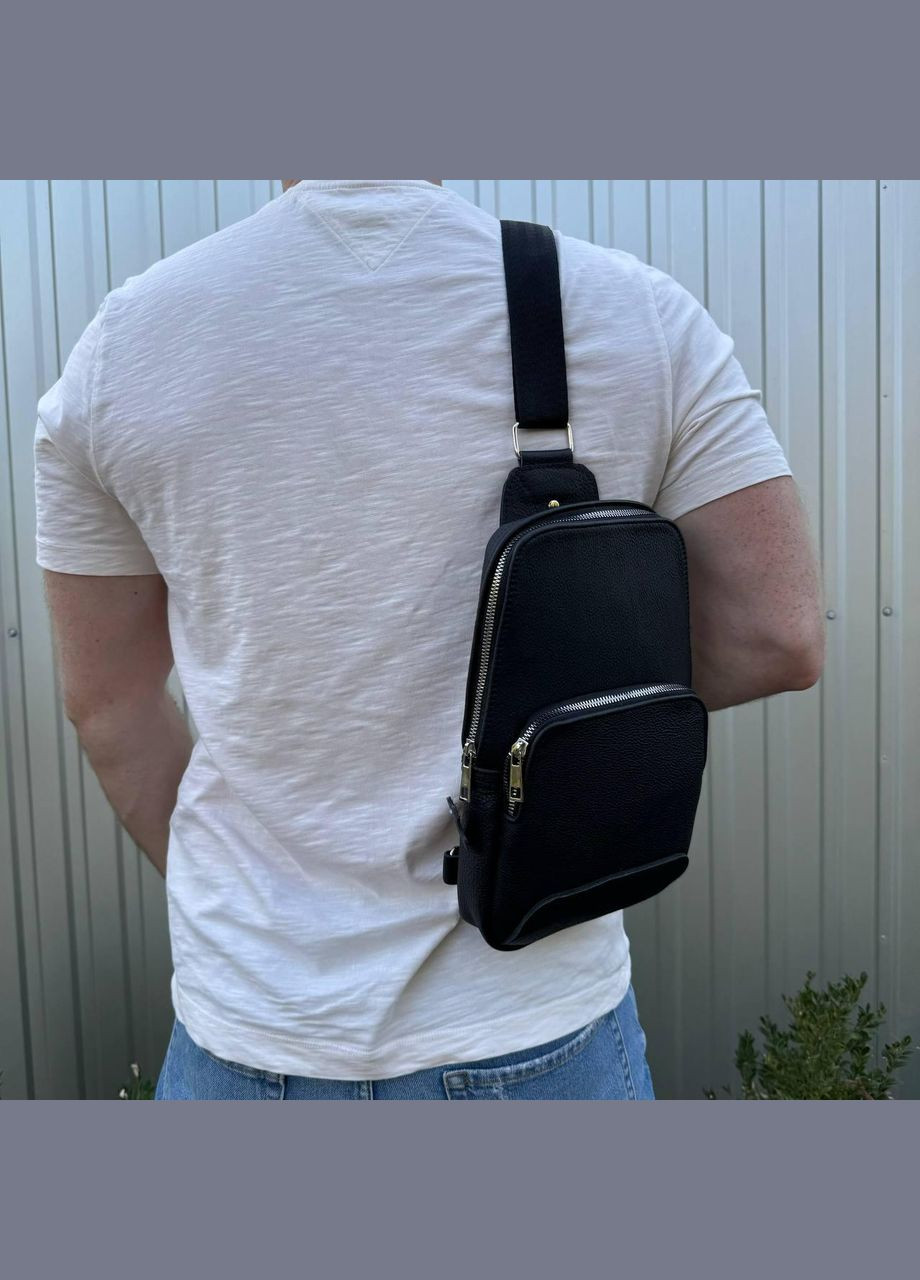 Кожаная мужская сумка бананка стиль Лакоста, сумка-слинг для мужчин натуральная кожа Lacoste No Brand (334731063)