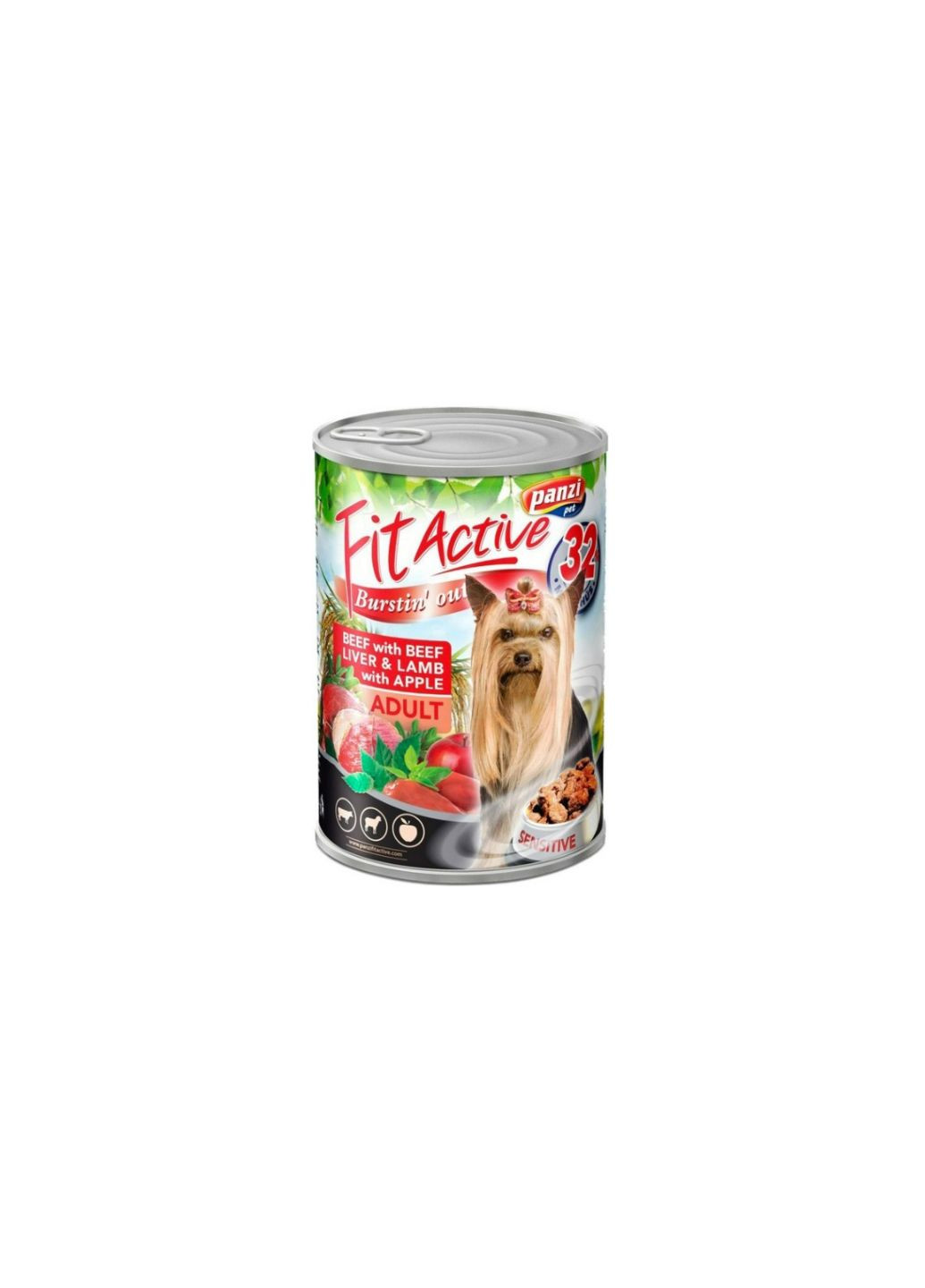 Консерва для собак Adult М'ясо та печінка яловичини та ягняти 1.24 кг 5998274308883 FitActive (276059546)