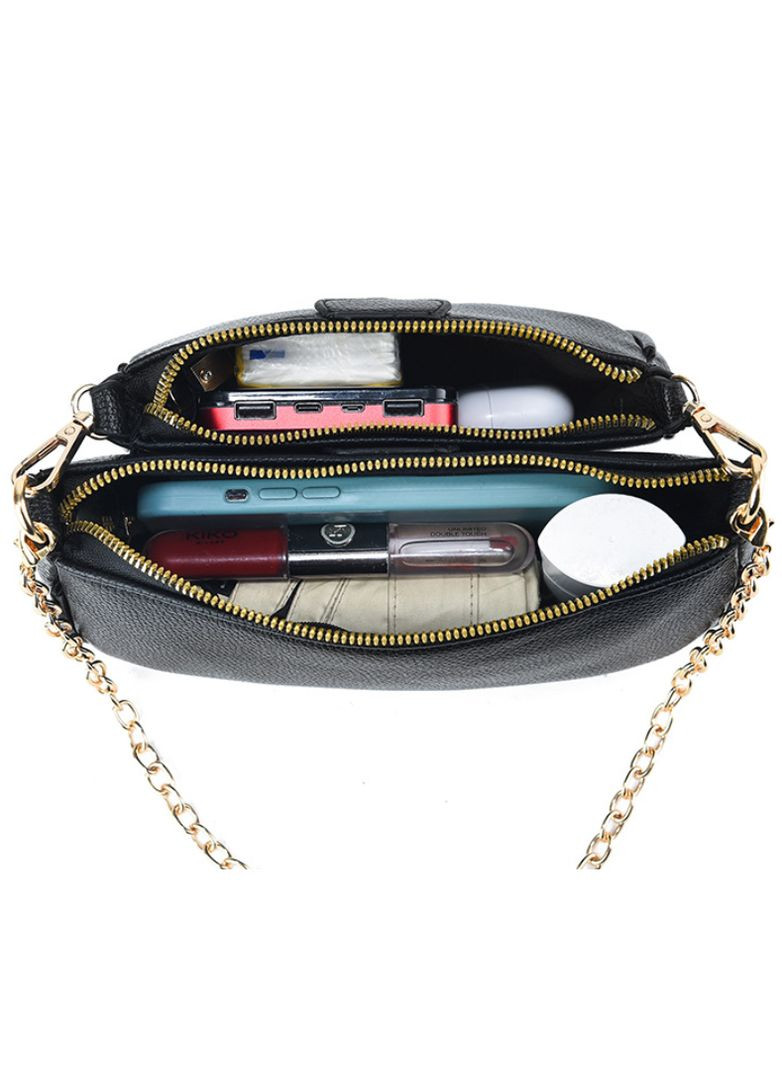 Женская мини сумочка клатч с цепочкой 3в1 экокожа серого цвета (sku_1329У) No Brand (330576379)