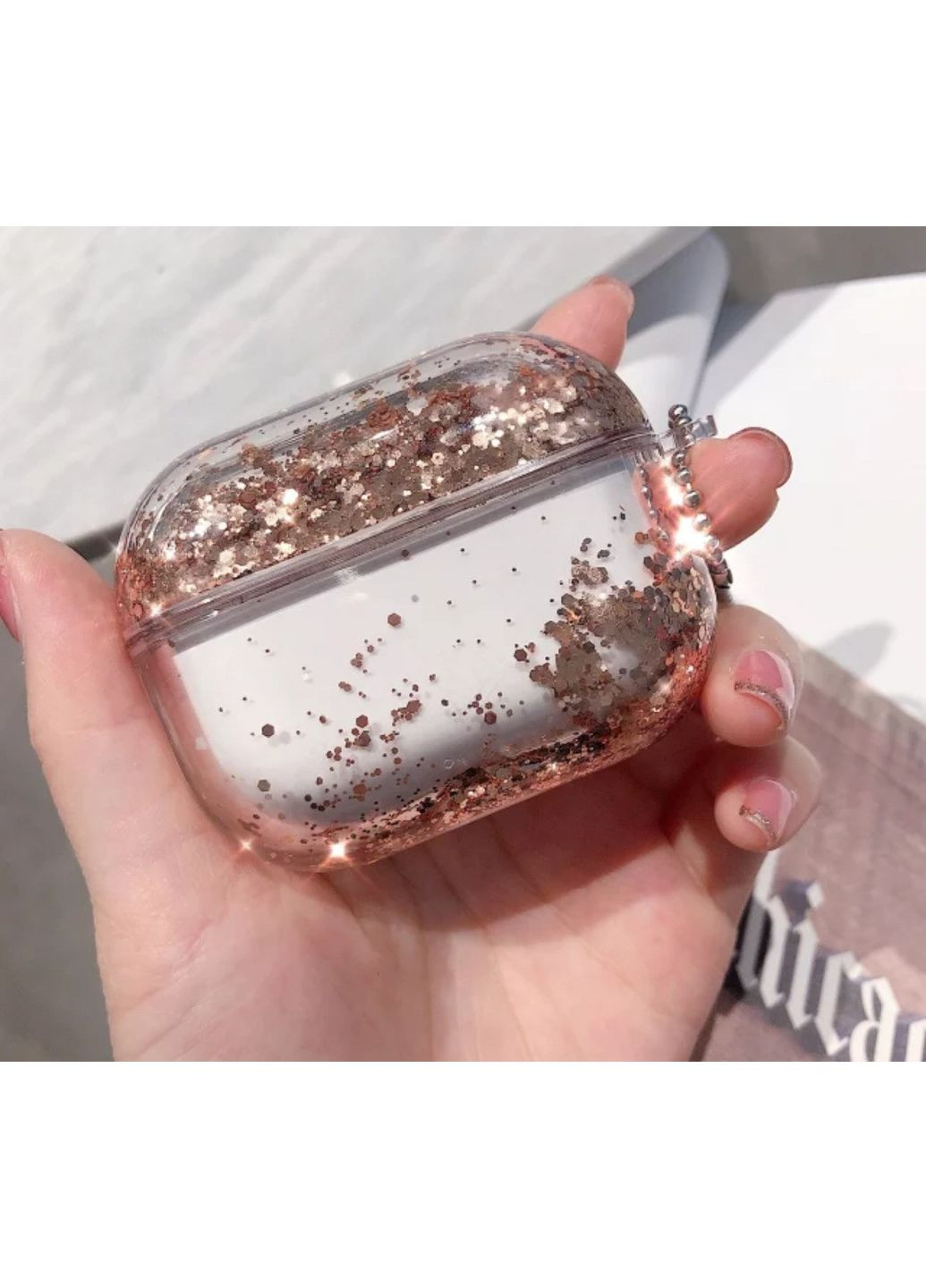 Чохол для навушників з блискітками, що переливаються Trends Airpods Pro (360897086)