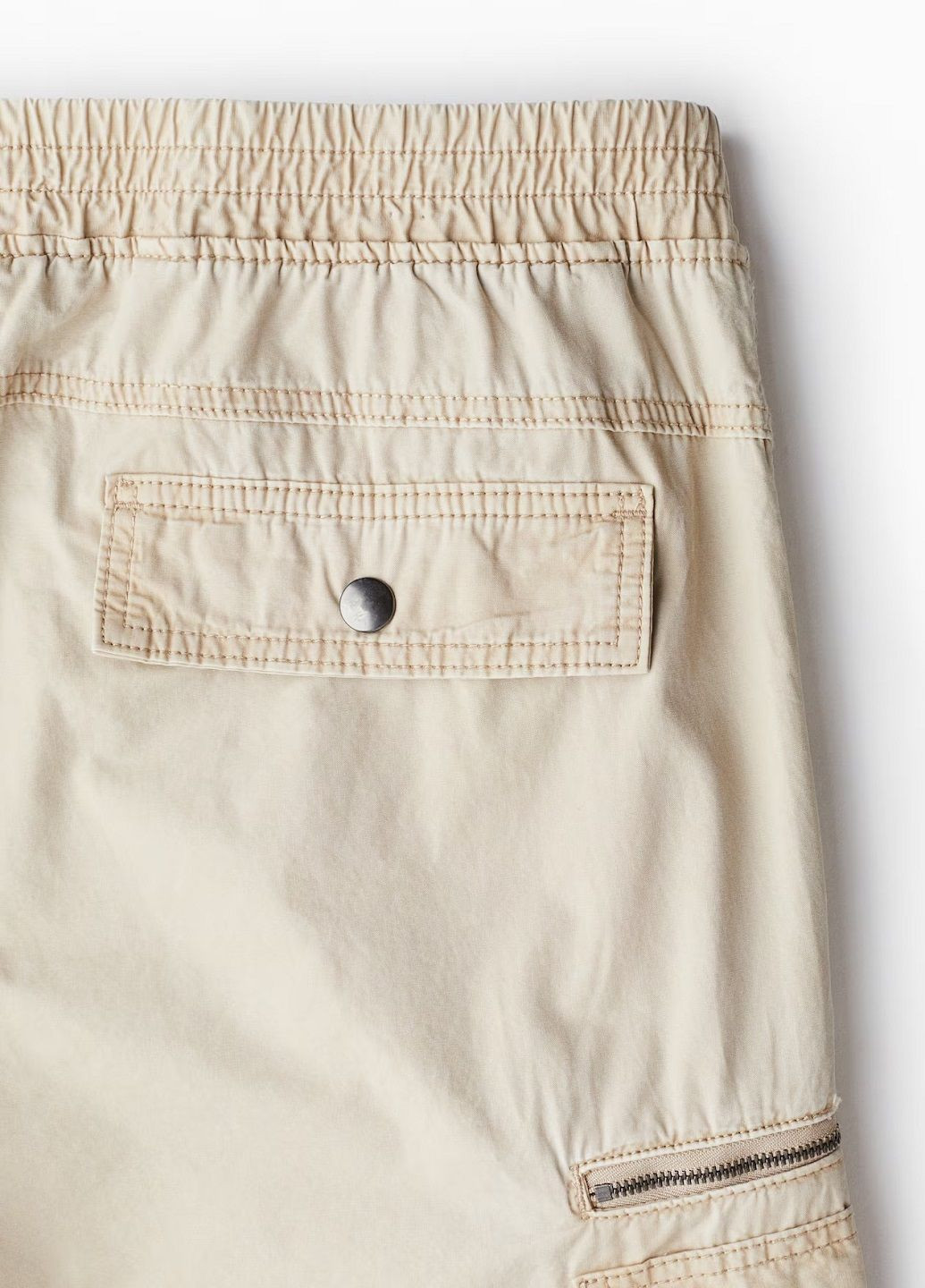 Бежевые кэжуал демисезонные брюки H&M