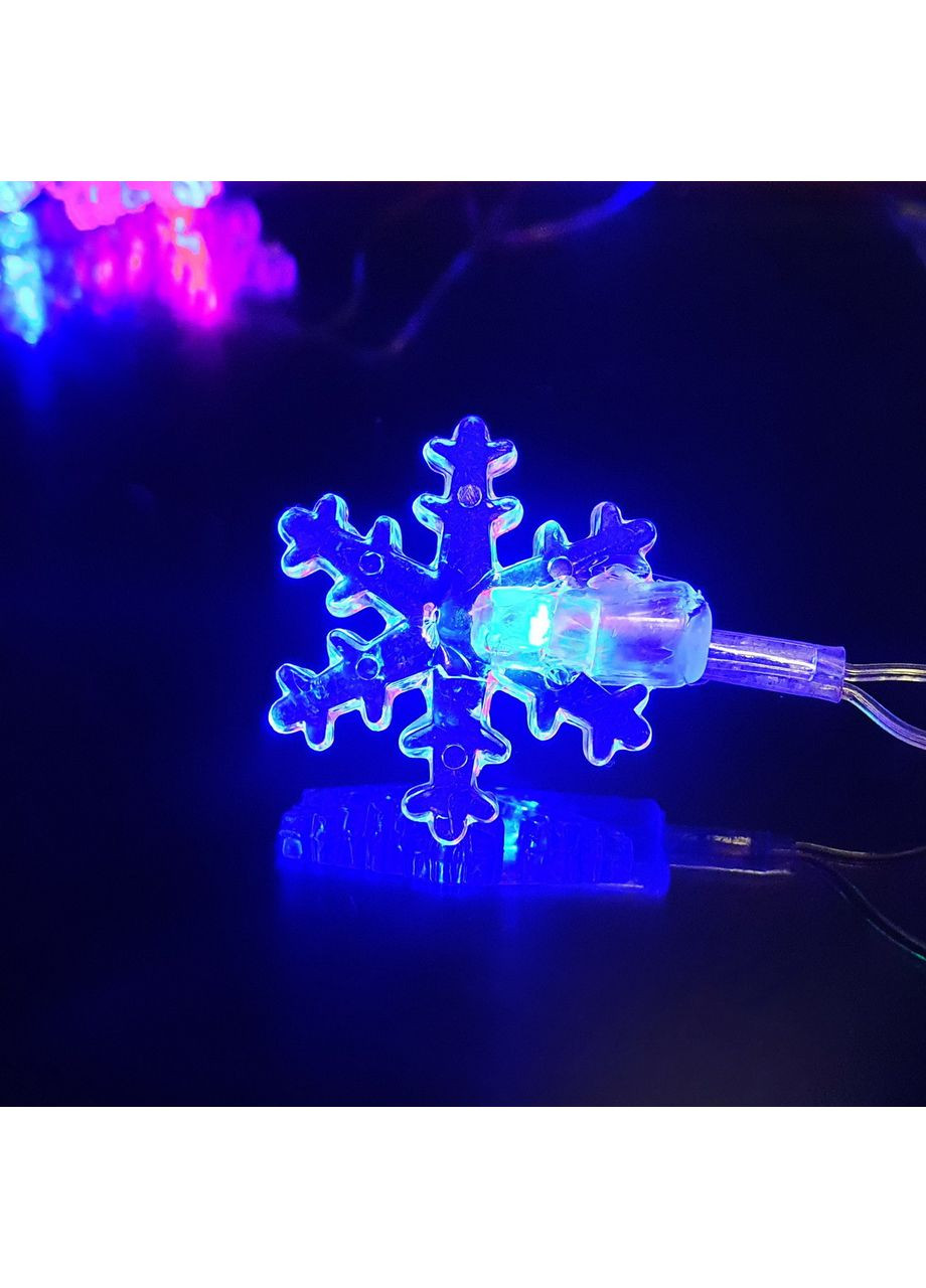 Гірлянда нитка "Мальовнича сніжинка" 20 LED 3.5м мульти від мережі Po Fanu (365549152)