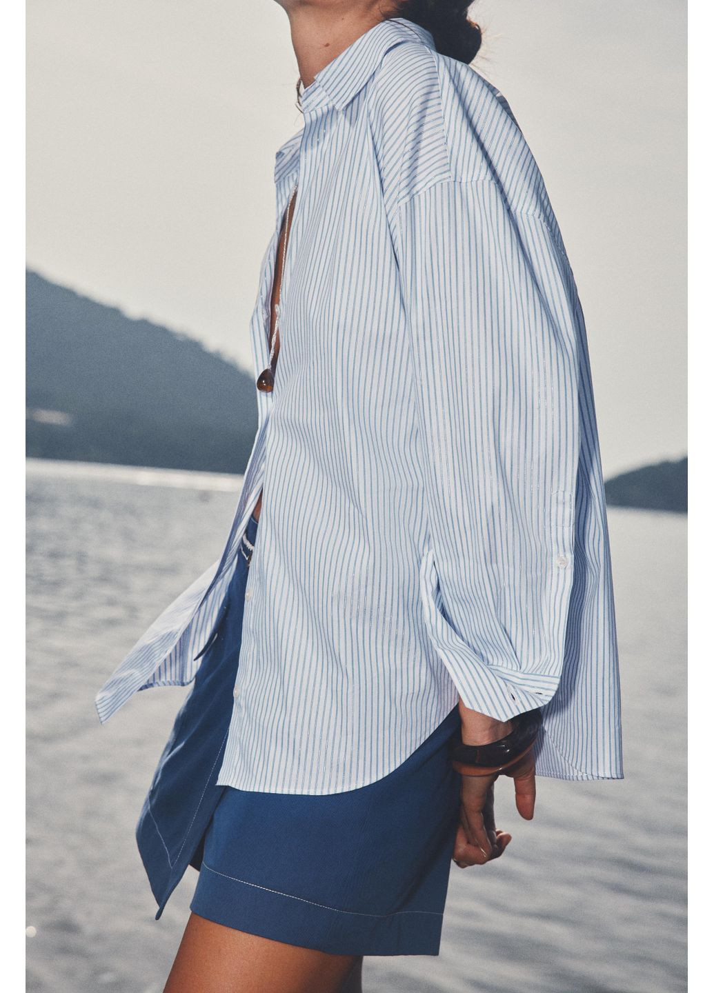 Голубой рубашка Zara