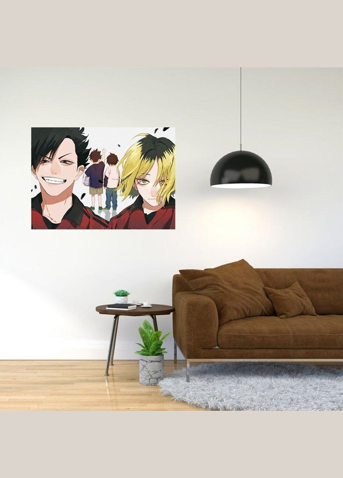 Плакат- с принтом "Haikyuu - Волейбол (спортивная манга аниме) 3" A2 А0 Кавун постер (316209120)