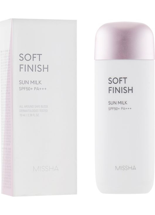 Сонцезахисне молочко All Around Safe Block Soft Finish Sun Milk SPF50+/PA+++ 70ml (519299-7314) MISSHA (368625545)