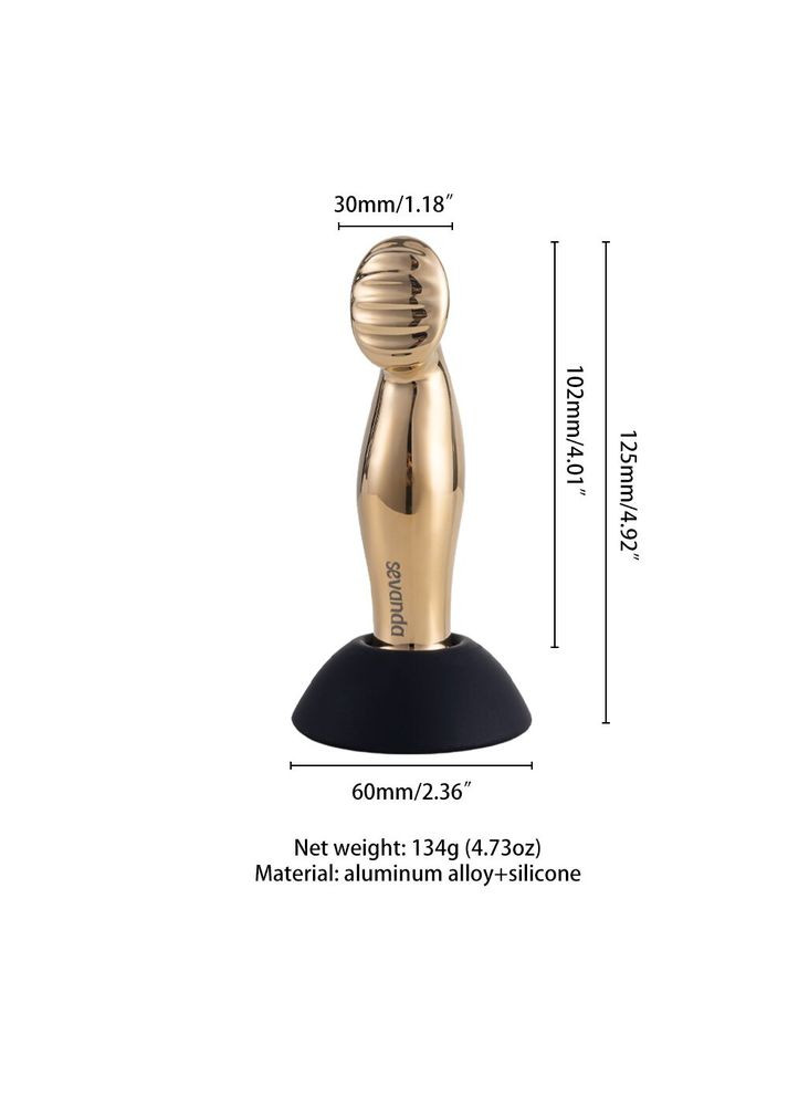 Вібромасажер простати SEVANDA Eros, золотистий, 10 режимів, пульт ДК, знімна присоска - CherryLove Lockink (366962685)