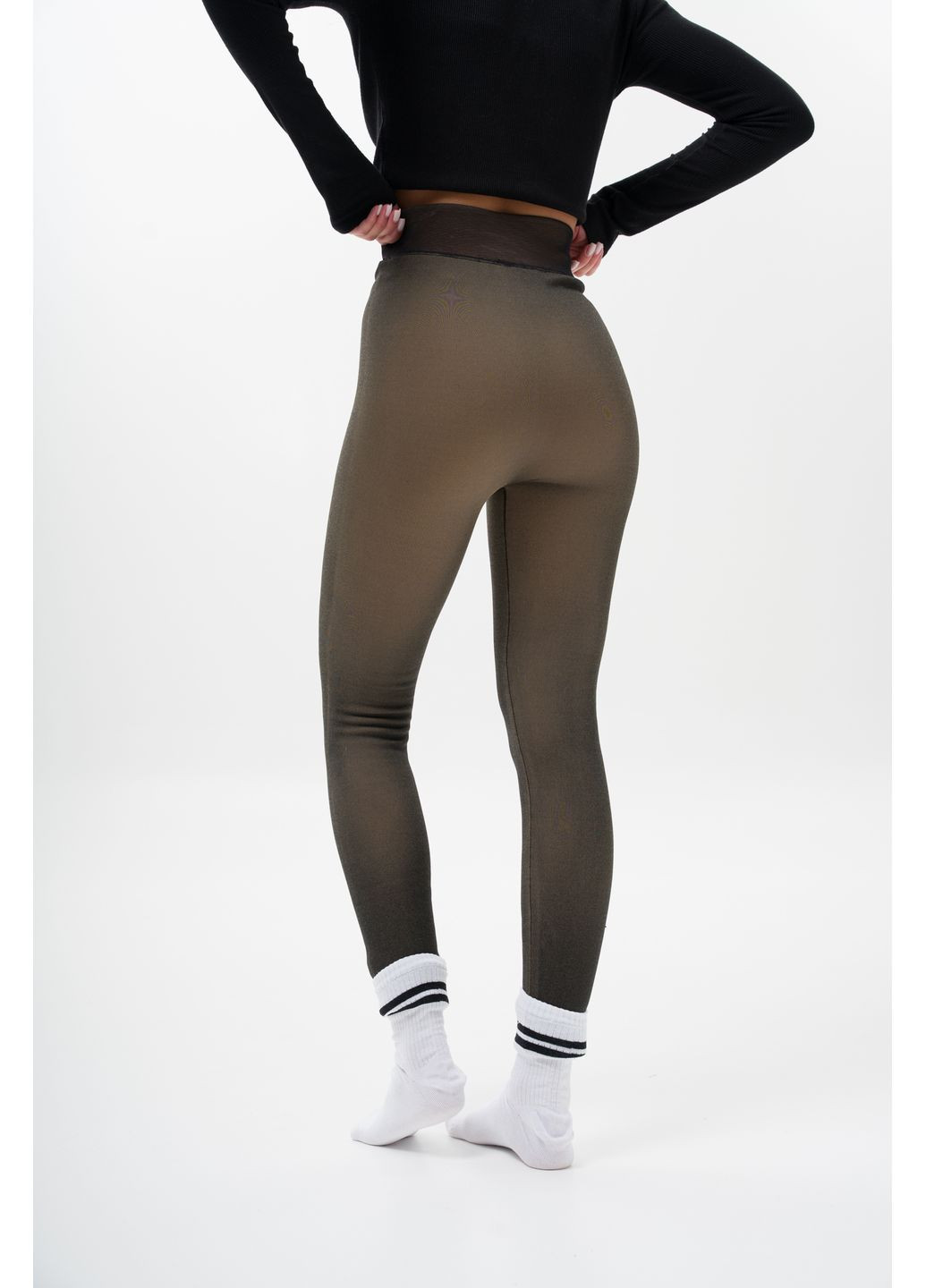 Теплые Лосины Капроновые Зимние Утепленные Флисом С Эффектом Голых Ножек Caramel Without (364864958)