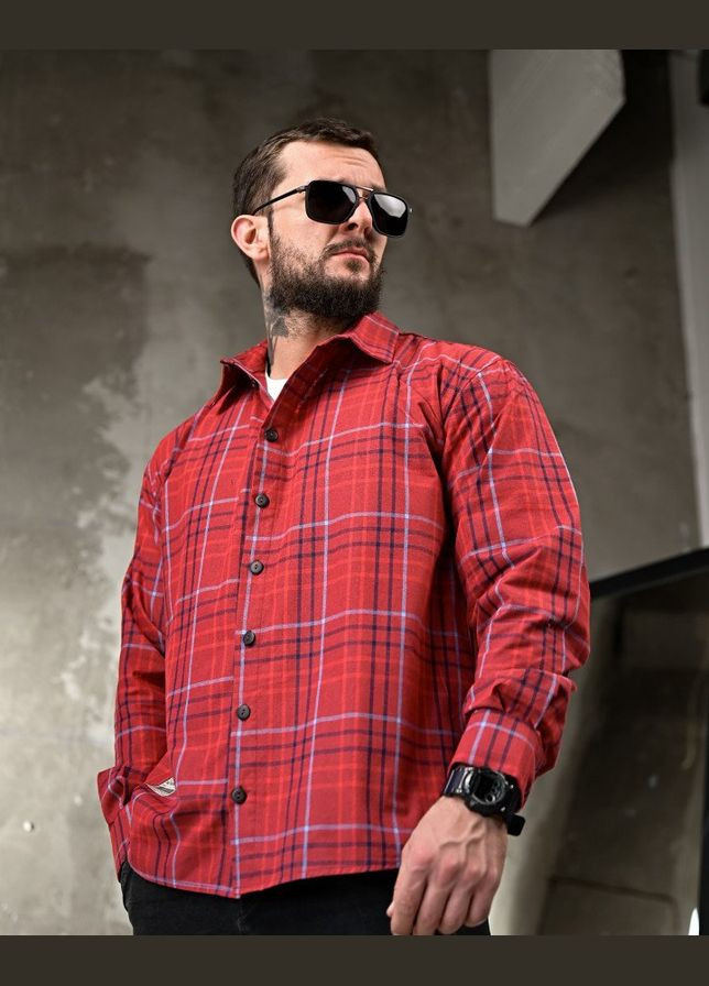 Красная коктейльный, повседневный, спортивная, вечерний, классическая, домашний, кэжуал рубашка в клетку Freedom