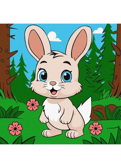 Картина за номерами - Чарівний зайчик ©art_selena_ua 25х25 см IDEYKA (362219906)