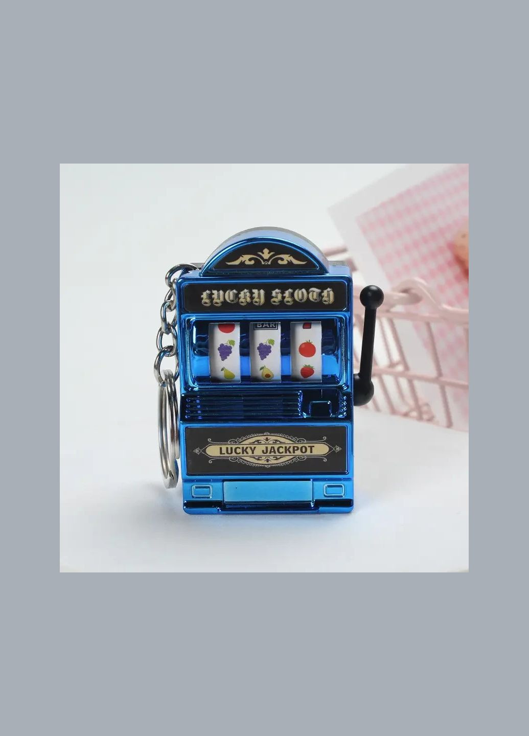 Брелок ігровий автомат "Покемон" — слот-машина в мініатюрі Синій No Brand (346871809)