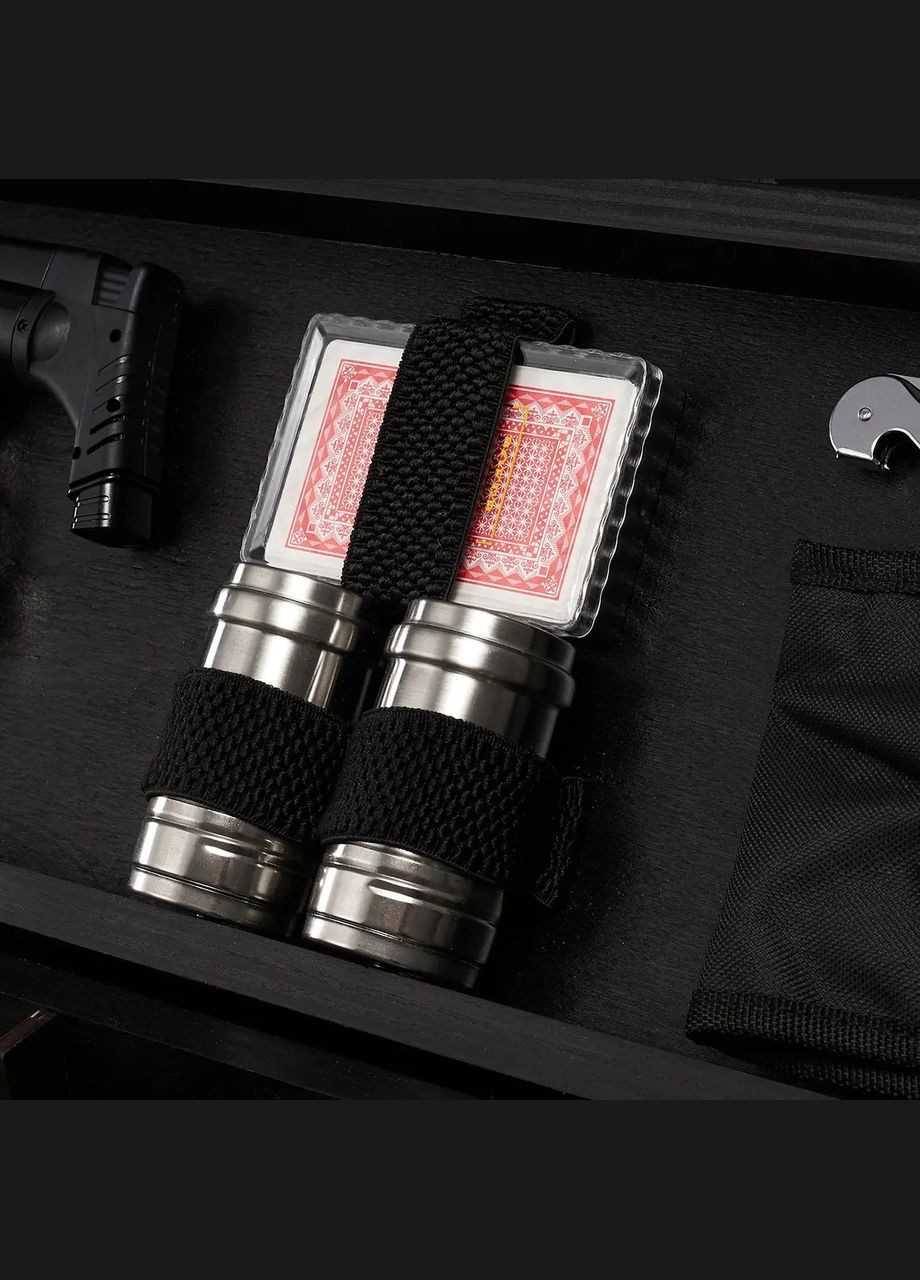 Шашлычный набор-комплект на 6 шампуров подарок мужу "Grills " Черный | 24 предмета Handmade G6 (342745309)