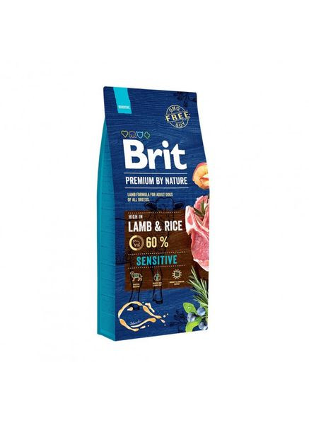 Сухой корм Premium Sensitive Lamb & Rice 15 kg (для собак с чувствительным пищеварением) Brit (293408179)